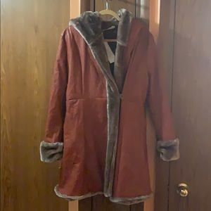 Hooded Faux Sherling Fall/Winter Coat